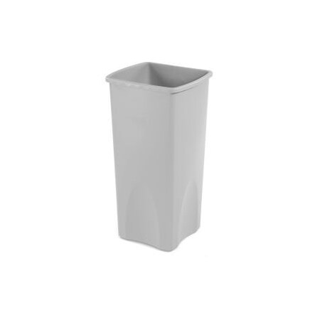 Rubbermaid Commercial Products 23 Gallon Square Rubbermaid Waste Receptacle - Gray, PK 3 FG356988GRAY